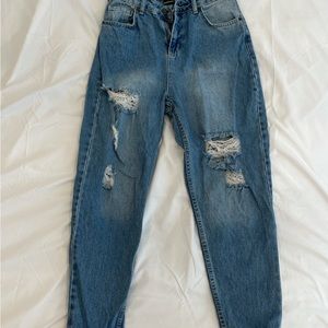 Boohoo boyfriend distressed jeans